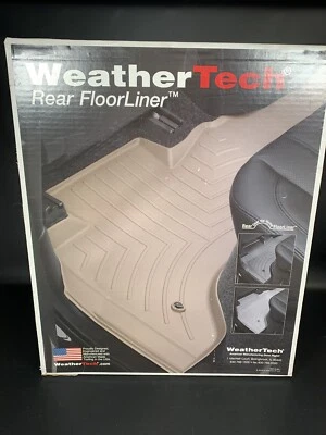 Revestimiento de piso trasero WeatherTech 444832 para Ford Fusion/Lincoln MKZ segunda fila negro Foto 1 de 4