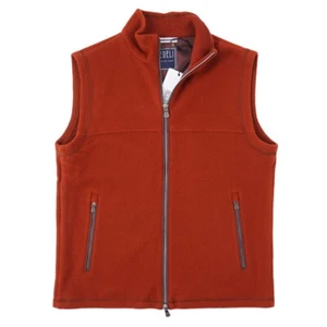 Fedeli 'Par' Burnt Orange Soft-Knit Cashmere Outerwear Vest S NWT Jacket - Picture 1 of 10