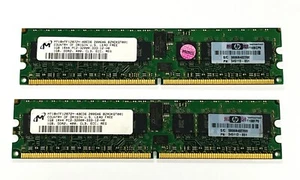 2GB 2 x 1GB Hewlett Packard 1RX4 pc2-3200r-333-1 DDR2-400 CL3 240-Pin ECC RAM - Picture 1 of 1
