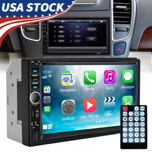Double 2Din 7" Car Stereo Radio For Apple/Android Bluetooth Player Touch Screen - Picture 1 of 16