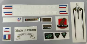 Decalcomanie bianche Peugeot anni '80, set completo - Foto 1 di 6