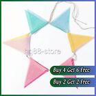 4M × 12 Triangle Flags Bunting Banner Outdoor Bunting for Garden Waterproof