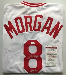 JOE MORGAN AUTOGRAPHED SIGNED CUSTOM STATS JERSEY "HOF 90" INSC JSA WITNESS COA - Picture 1 of 6