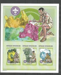 Minihoja de minerales de África Central 2002 Boy Scouts Imperf - Imagen 1 de 1