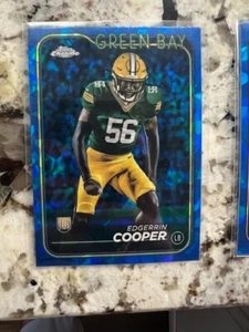 2024 TOPPS CHROME SAPPHIRE NFL RC CARD GREEN BAY PACKERS EDGERRIN COOPER #259 - Picture 1 of 1