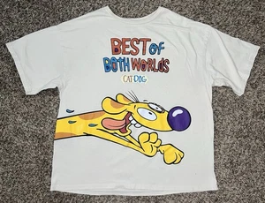 Camicia avvolgente CatDog Best of Both Worlds Nickelodeon Beige MD 23” X 27” LEGGI - Foto 1 di 8