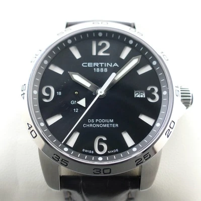 Certina DS Podium GMT Men watch ∙ Quartz ∙ Black ∙ 316L stainless steel 41mm  - Image 1 of 4