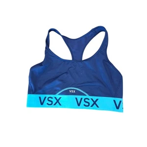 Victoria's Secret Sport Bra M Womens Blue Wireless Pullover Stretchy Athletic - Picture 1 of 5