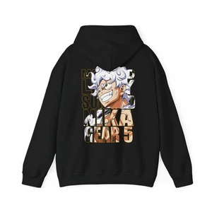 Luffy Gear 5 Graphic Hoodie - Anime Inspired Pullover, One Piece Fan Gift, - Picture 1 of 10