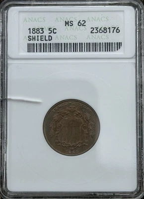 1883 SHIELD 5C NGC MS62 - Image 1 of 4