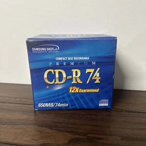 Samsung CDs CD-R74 10 Stück für Aufnahme mit Hüllen schwer zu finden nagelneu & versiegelt - Bild 1 von 6
