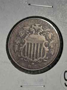 1867 Shield Nickel No Rays #4 - Picture 1 of 5