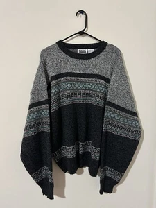 Vintage Basic Edition Grey Grandpa Sweater Size XL - Picture 1 of 3