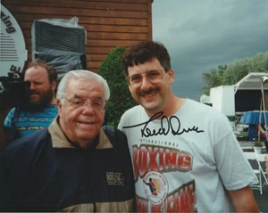 LOU DUVA TRAINER-MANAGER BOXING HOFer AUTHENTIC ORIGINAL 10x8 AUTOGRAPHED PHOTO - Picture 1 of 2