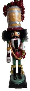 "Cascanueces Kurt Adler Hollywood - Sombrero de barril de vino Cascanueces Navidad Caja de 18""" - Imagen 1 de 16