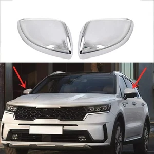 2PCS Chrome Side Door Mirror Cover Shell Trim Caps For Kia Sorento 2021-2022 - Picture 1 of 8