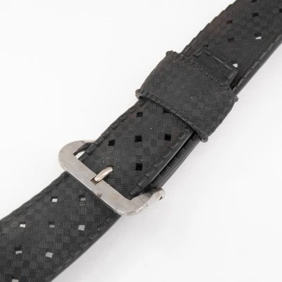 Genuine Authentic Vintage Tropic 19 mm Black Rubber Dive Wristwatch Strap - Photo 1/4