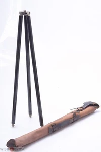 ✅ FOKA TRIPOD ANTIQUE BRASS 4 SECTION W/ CANVAS CASE ZEISS, LEITZ, ICA, ERNEMANN - Picture 1 of 4