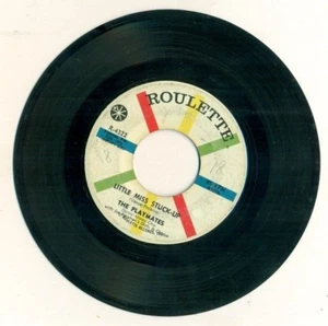 VINTAGE RECORD-45 rpm-THE PLAYMATES-LITTLE MISS STUCK-UP-REAL LIFE - Picture 1 of 2