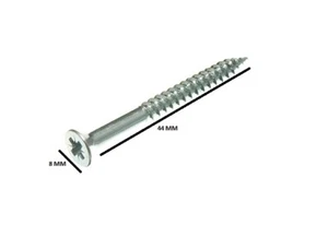Pozi twinthread wood screws countersunk ZP # 8 x 1 3/4 inch pack size 48 - Picture 1 of 1