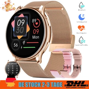 Damen Smartwatch Fitness Tracker mit Telefonfunktion, Blutdruckmessung Puls FS30 - Bild 1 von 18