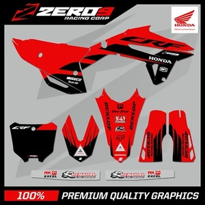 KIT DE GRÁFICOS HONDA MOTOCROSS CALCOMANÍAS MX: CR CR CRF 85 150 125 250 450 SEÑUELO NEGRO/ROJO - Imagen 1 de 1