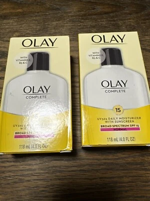 2 Oil Of OLAY Complete Daily Moisturizer w/ Sunscreen SPF 15 4.0 fl oz EXP 01/23 - Image 1 of 2