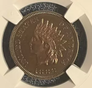 1888 Indian head cent , Choice Proof NGC - 63 , - Picture 1 of 5