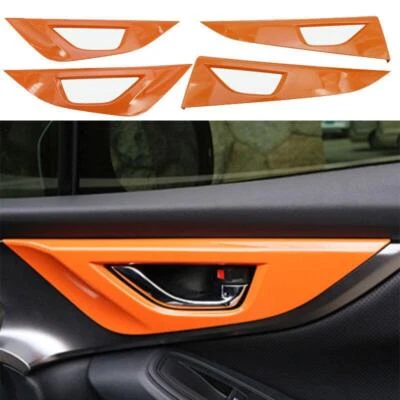 For Subaru Crosstrek 2019-2023 Bright Orange Inner Door Panel Armrest Cover Trim Foto 1 de 4