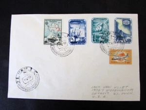 RUSSIA SCOTT 2232 TO 2235 INT. GEOPHYSICAL YEAR ADDRESSED COVER 1959 FDC - Picture 1 of 1