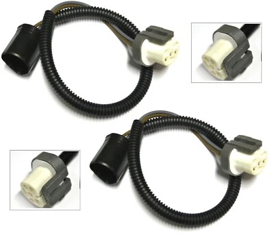 Extension Wire Ceramic 9004 HB1 Two Harness Head Light Halogen Female Socket Fit - Image 1 of 4