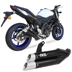 Ixil Suzuki SV 650 X 2024 Terminale Di Scarico Moto Dual Acciaio Nero Omologato - Picture 1 of 3