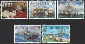 1990 Guernsey Sg 496/500 250th Anniversary of Anson's Circumnavigation MNH - Picture 1 of 2