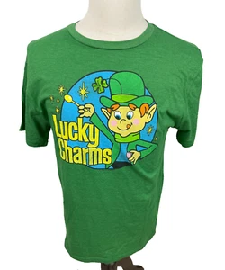Tee Luv Lucky Charms Green Cotton VINTAGE Graphic Tee Medium - Picture 1 of 5