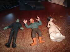 Universal Monster Life Like Stretchable Figures toys lot of 3 frankenstein wolma