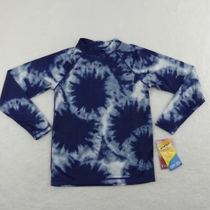 Kanu Surf Swim Top Girls 12 Navy Blue Rash Guard Long Sleeve UPF 50 9519 - Picture 1 of 9