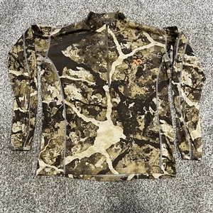 First Lite Chama Camo 1/4 Zip Men's Size Medium 100% Merino Wool Midweight - Picture 1 of 11