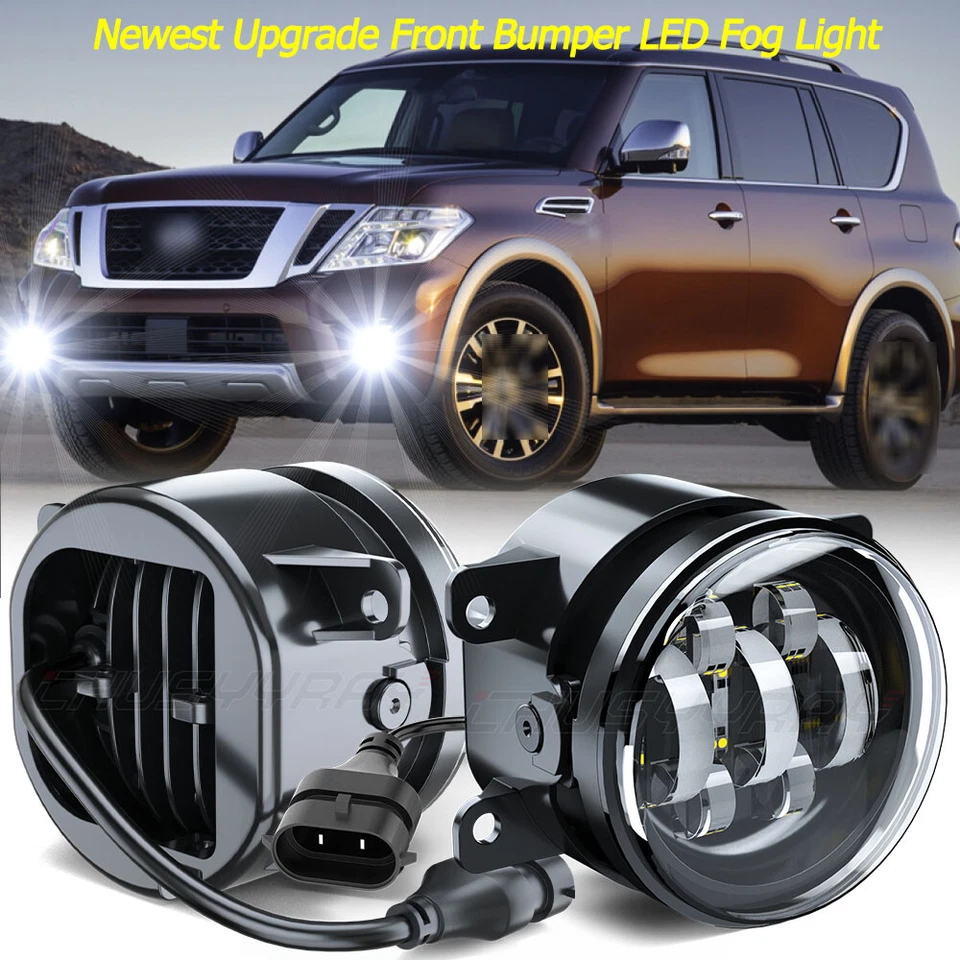 Nuevo par de luces antiniebla de parachoques de lente transparente diestro izquierdo para Nissan Armada 2017-2020 Foto 1 de 4