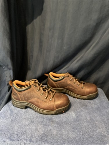 Timberland PRO Titan Oxford 63189 scarpe da lavoro da donna marroni punta di sicurezza taglia 7 W F7