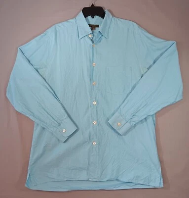 Camisa Ermenegildo Zegna Manga Larga Abotonada Grande Azul Claro  Foto 1 de 4