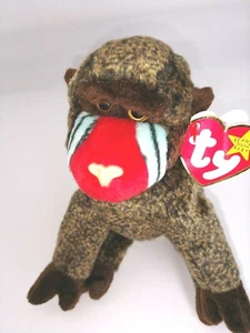 Ty Beanie Baby Sitzsack Plüsch CHEEKS der Pavian mit Etikett Neu Stofftier - Bild 1 von 8