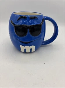 Blue M&M Large Oversize Ceramic Coffee Mug Cup Mars M&Ms By Galerie - Picture 1 of 8