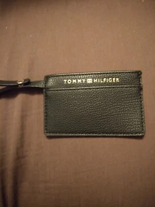 Tommy Hilfiger Credit Card Holder With Strap 4"Lx2.5"W With Strap 10"L Black... - Picture 1 of 5