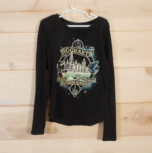 Wizarding World Harry Potter Youth Size M Long Sleeve T-Shirt Hogwarts Black - Picture 1 of 4