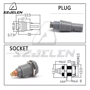 0P PAG PAQUETE 2 3 4 5 pines conector empuje pull, microconector circular macho hembra - Imagen 1 de 9