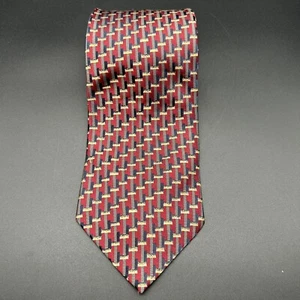 Alexander Julian Colours Men's Neck Tie 59" L 100% Silk Red Gray Abstract 4" W - Picture 1 of 3