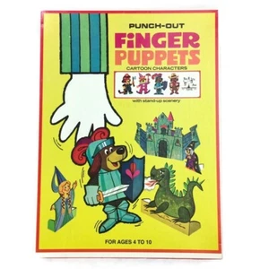 Vintage TeePee Toys Punch Out Cartoon Characters Finger Puppets NEW Unpunched - Picture 1 of 9