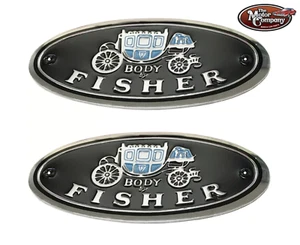 1955-1981 for GM Door Sill Plate Body By Fisher Aluminum Emblem Decal Tag - Picture 1 of 1