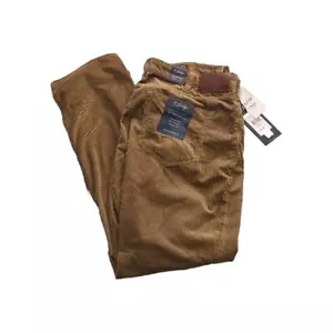 34 Heritage Herren 40x30 Charisma Cord Tabak Braun Komfort Bund Hose - Bild 1 von 5