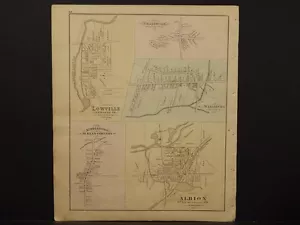 Pennsylvania Erie County Karte 1876 Albion Lowville Cranesville Middleboro N6#81 - Bild 1 von 2